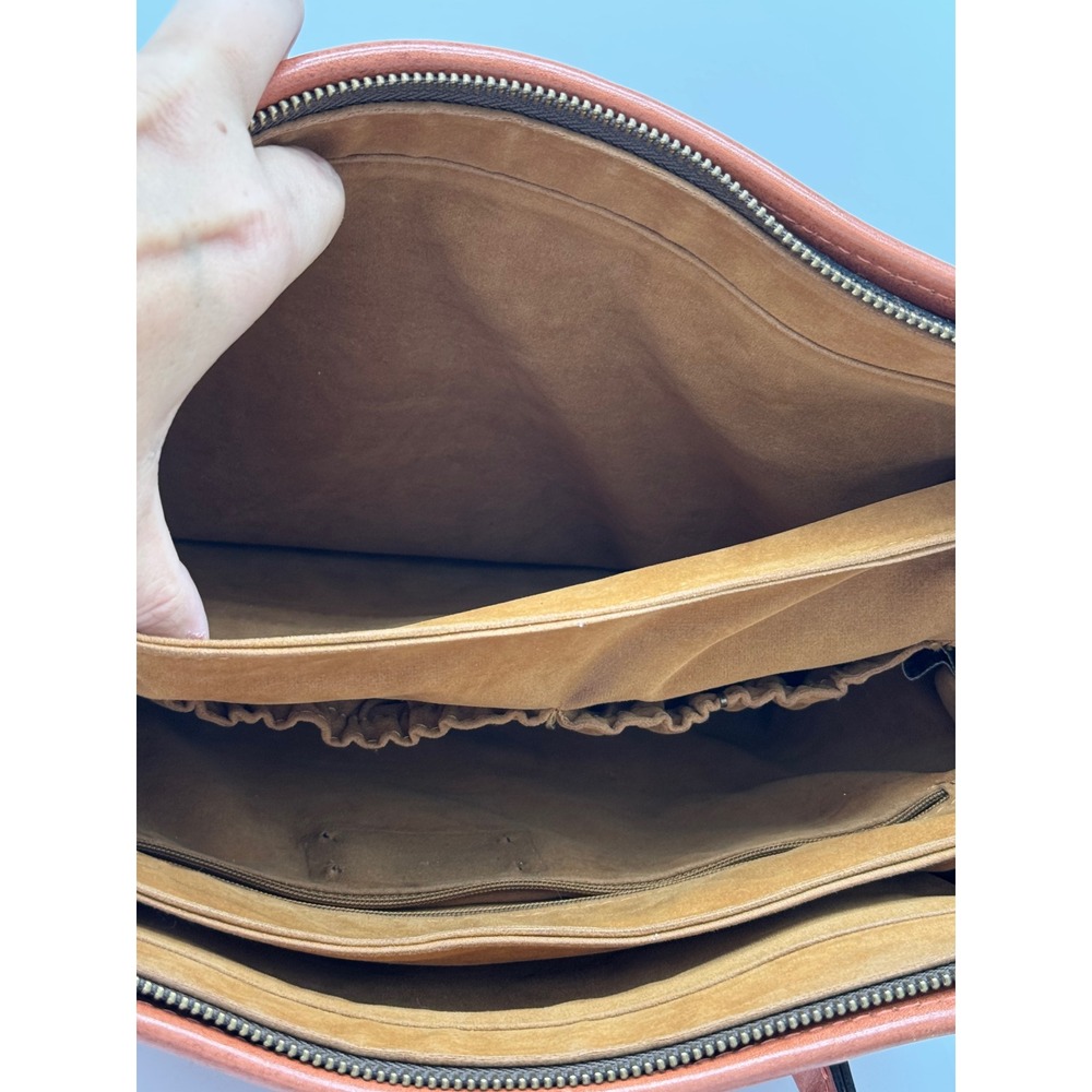Patricia Nash Paris Satchel Tan Tooled Leather Floral Embossed Shoulder Bag - Picture 7 of 16